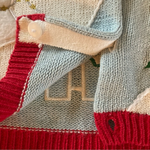 Quacker Factory Christmas Sweater Women’s Sz M Red Cardigan Both Sides Decorated - Picture 4 of 8